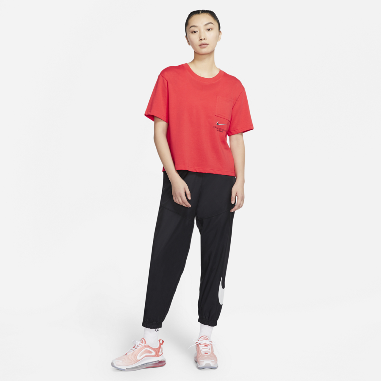 Nike Swoosh Short Sleeve Top Image 3 of 4. Tap to open photo gallery.