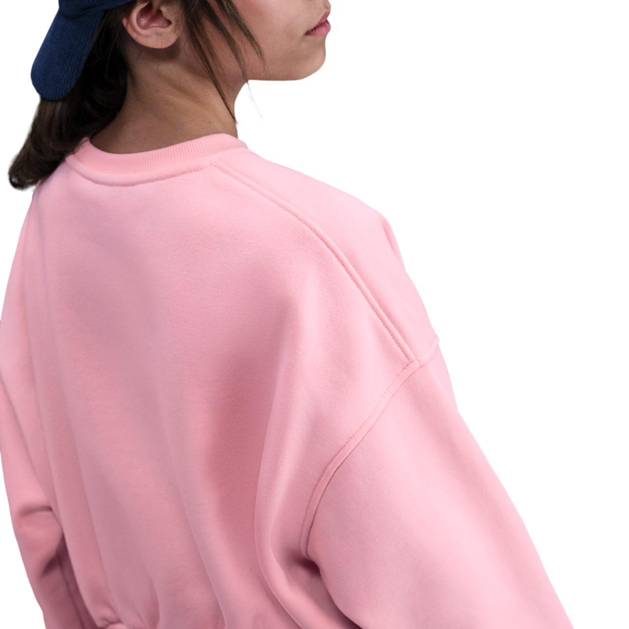 Nike NSW Club Fleece Boxy Crew LBR Image 2 of 4. Tap to open photo gallery.