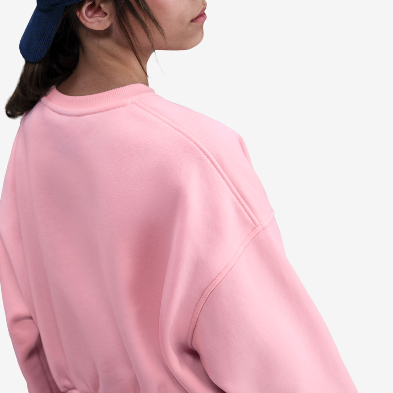 Nike NSW Club Fleece Boxy Crew LBR Image 2 of 4. Tap to open photo gallery.