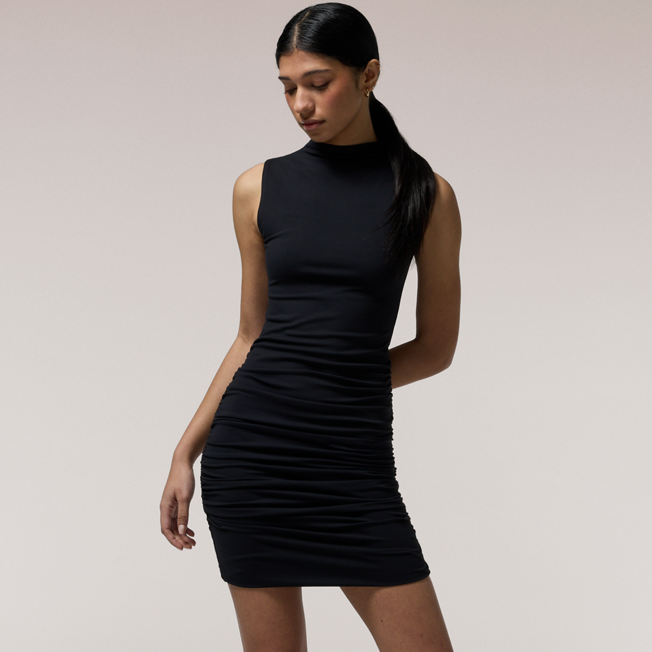 Cozi Yuli Mock Mini Dress Image 1 of 4. Tap to open photo gallery.