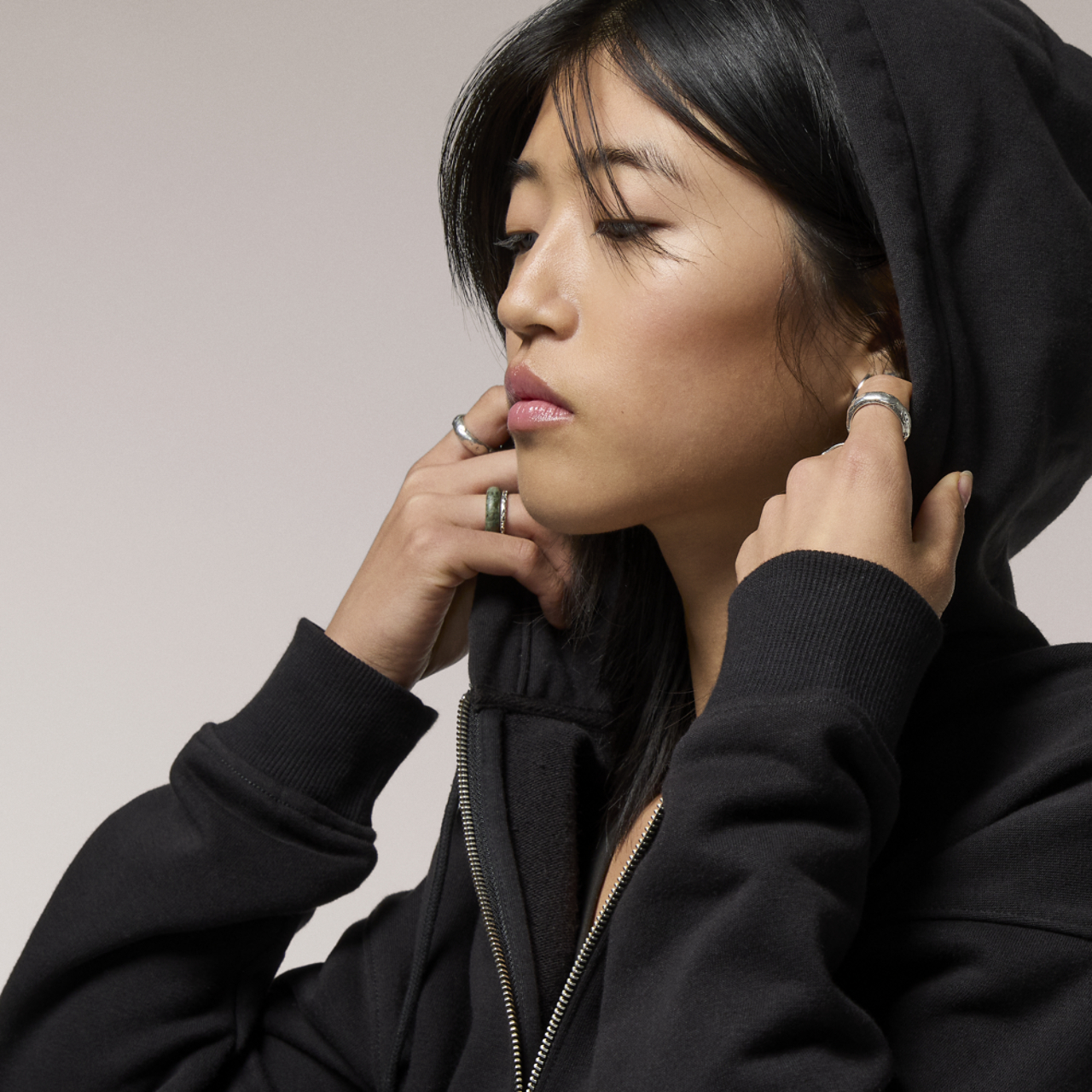 Cozi Pherin French Terry  Full-Zip Jacket Image 3 of 6. Tap to open photo gallery.