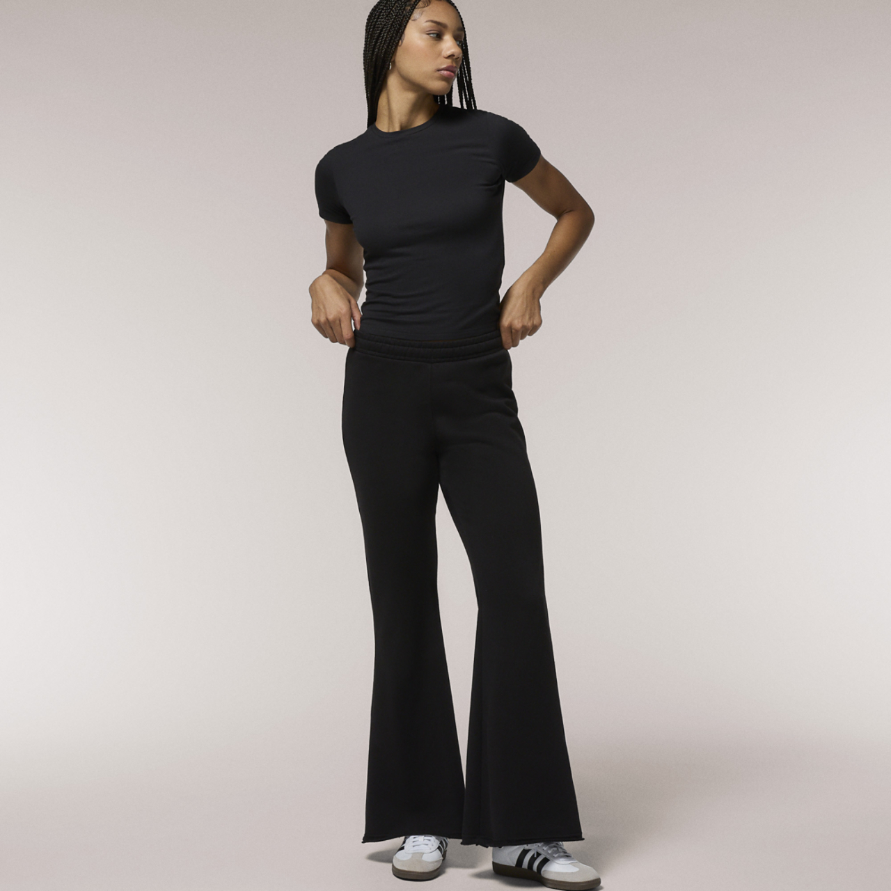 Cozi Pherin French Terry Flare Pants Image 6 of 6. Tap to open photo gallery.