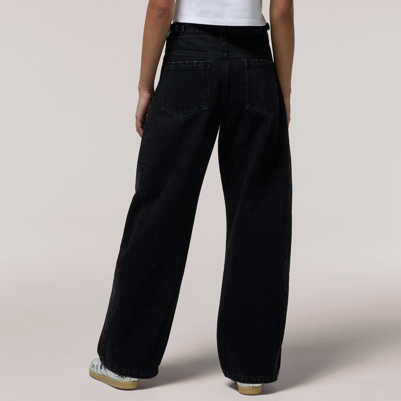 Cozi Denim Barrel Pants Image 2 of 9. Tap to open photo gallery.