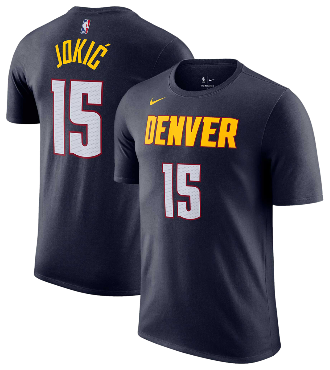 Nike Nuggets Name & Number T-Shirt Image 1 of 3. Tap to open photo gallery.