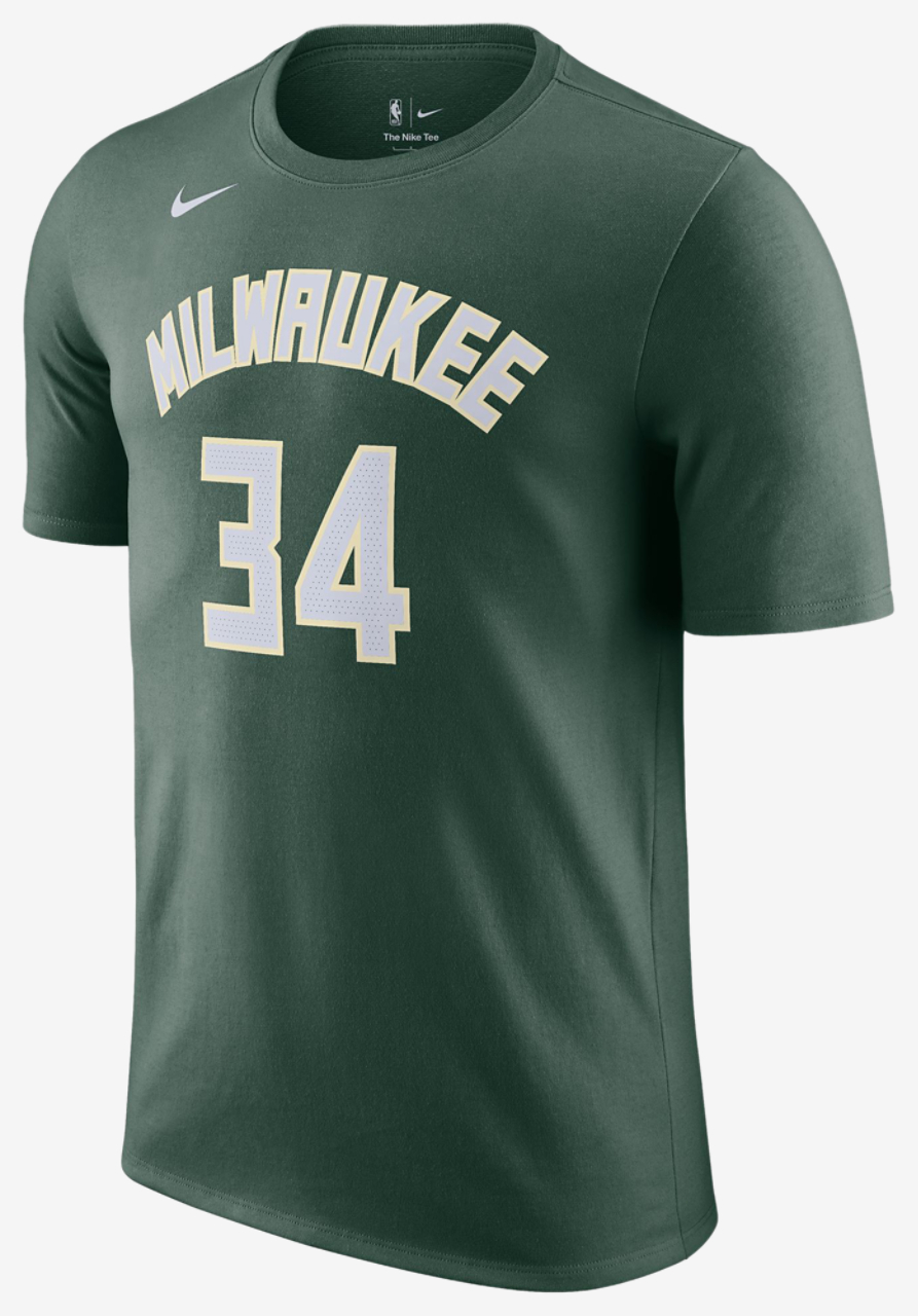 Nike Bucks Name & Number T-Shirt Image 2 of 3. Tap to open photo gallery.