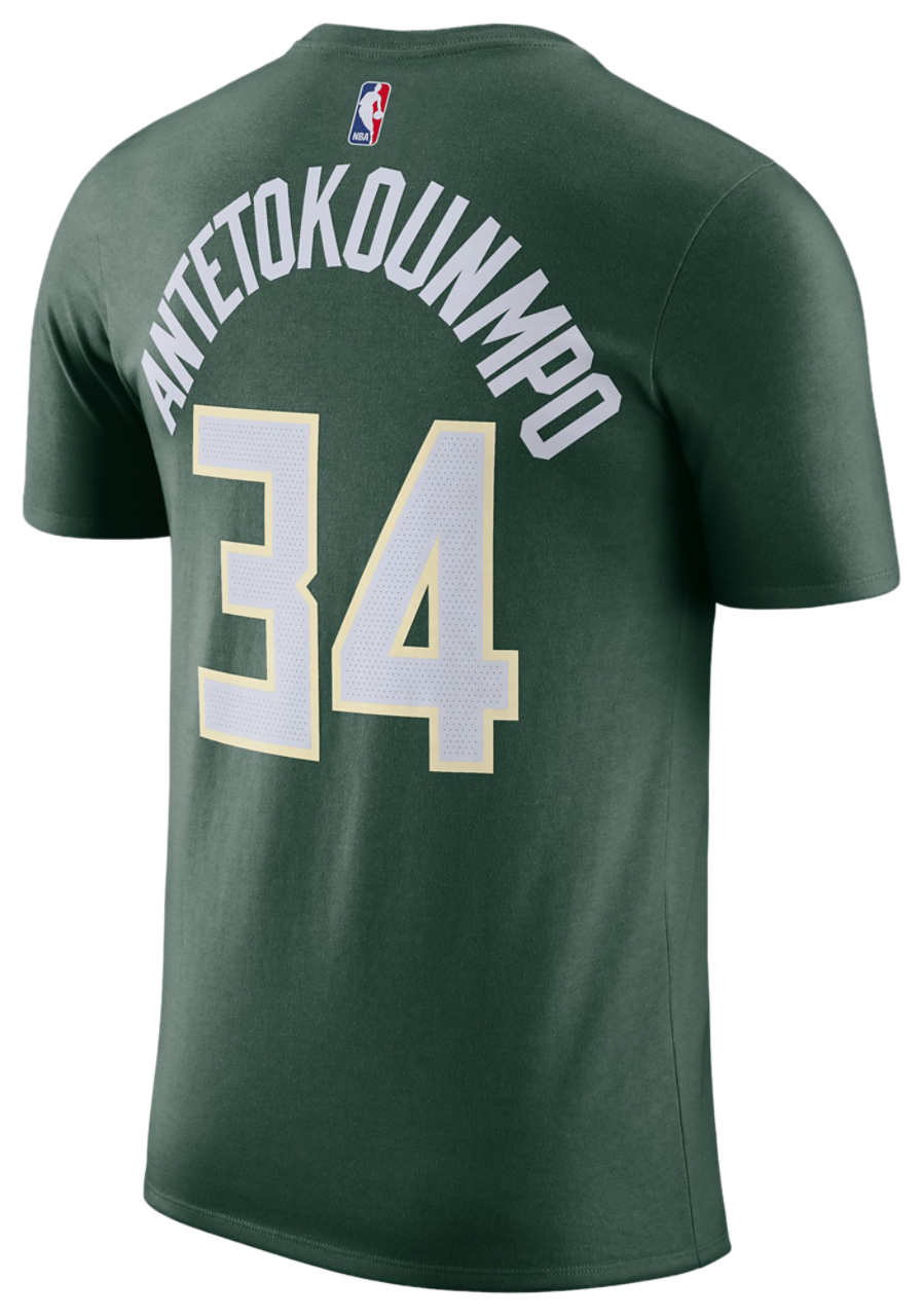 Nike Bucks Name & Number T-Shirt Image 3 of 3. Tap to open photo gallery.